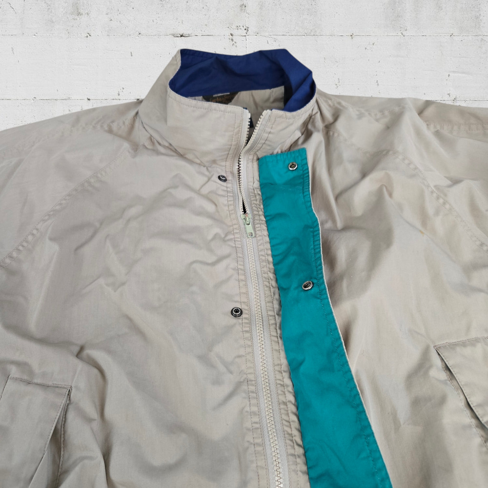 Vintage 1980s Beige Colorful Plaid Lined Canvas Guide Series Chore Coat Size XL - Picture 10 of 14